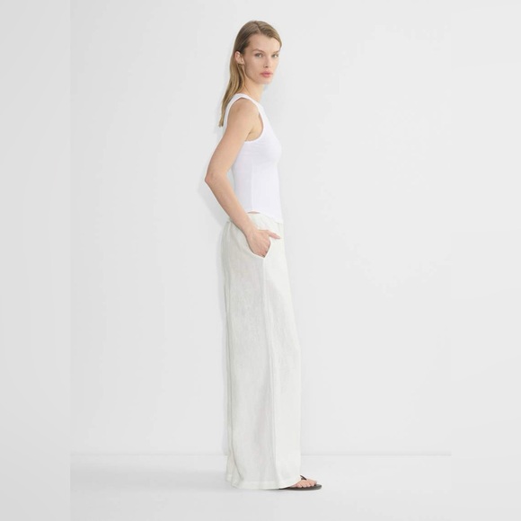 Aritzia Cream Wide-Leg Pants - Picture 3 of 11